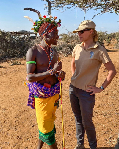 Lina Sassen with Samburu