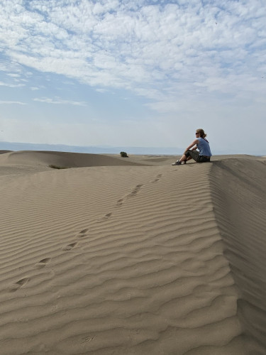 Sitting on a dune